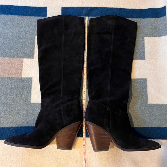 Sam Edelman Black Suede Knee-High Boots 9.5 - Picture 2 of 11